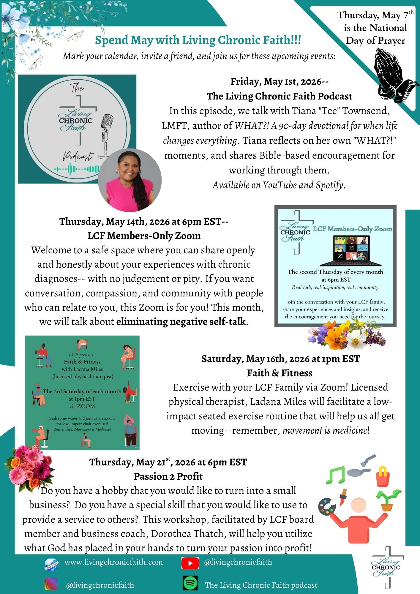 Monthly LCF bulletin featuring upcoming events for March